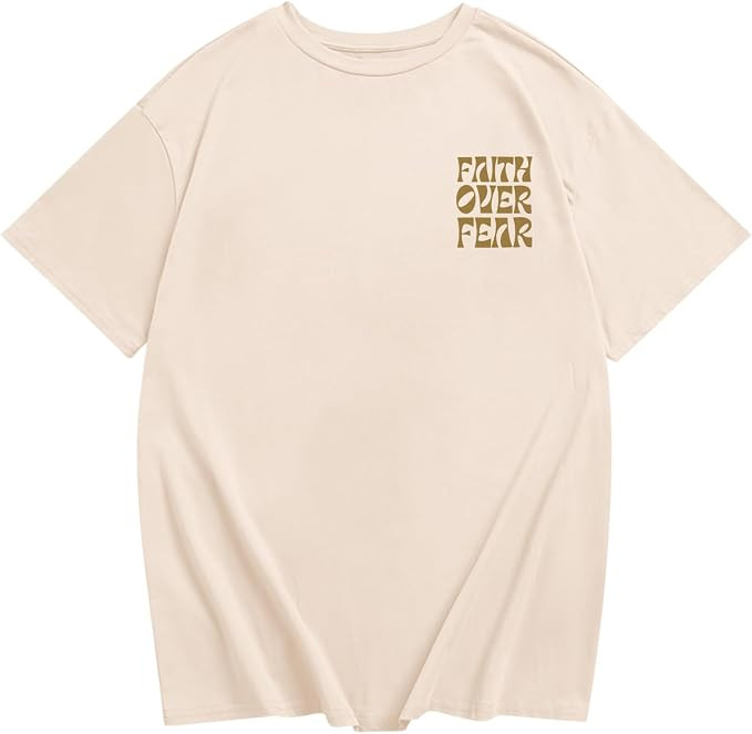 Boys Faith Over Fear Shirt Christian Jesus T Shirts for Kids Religious Inspirational Bible Verse ... | Amazon (US)
