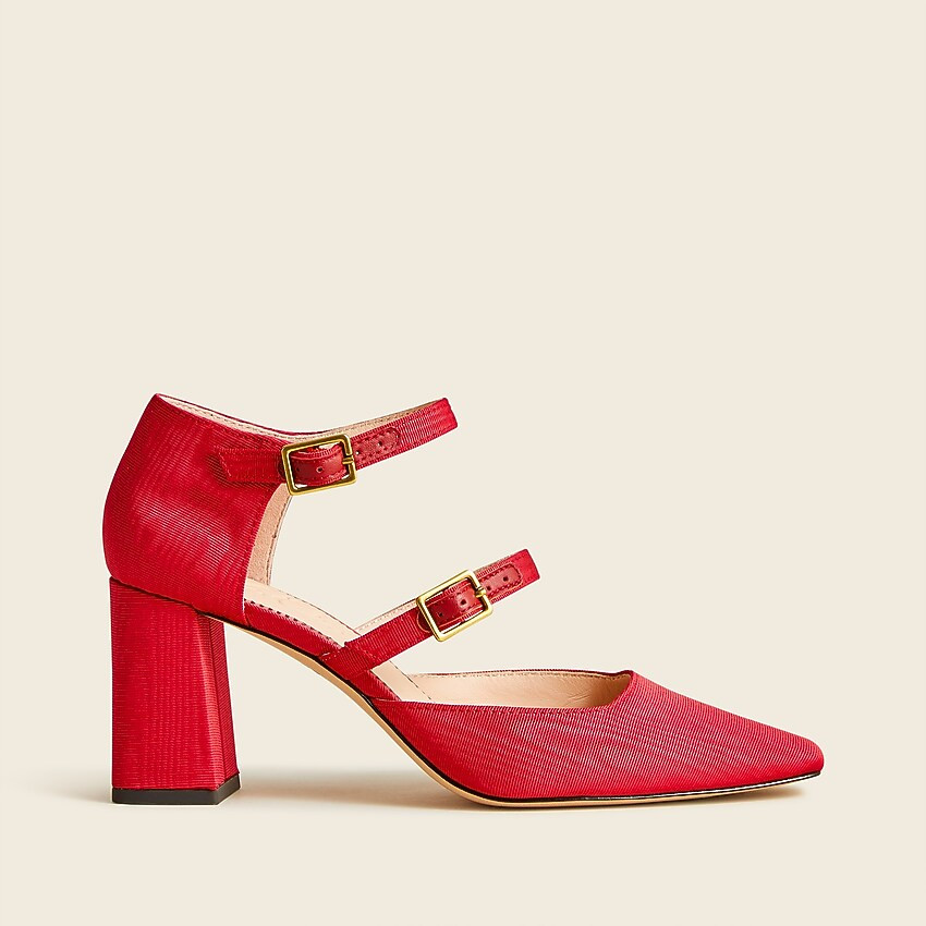 Marta double-strap pumps in moire silk | J. Crew US
