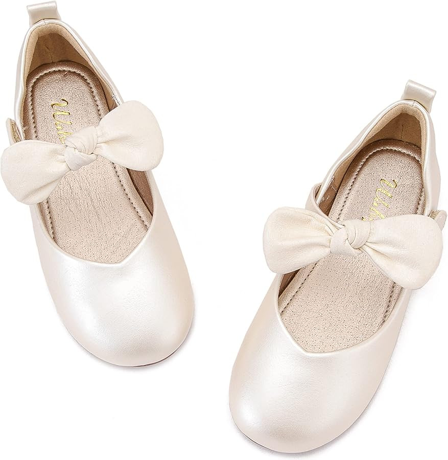 Walofou Flower Girls Wedding Party Princess Shoes Flats for Kid Toddler | Amazon (US)