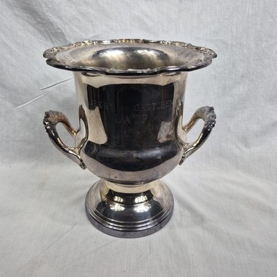 Vintage Silver Plate Champagne Bucket Wine Cooler Trophy Style | eBay US