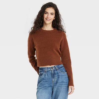 Women's Crew Neck Cashmere-Like Pullover Sweater - Universal Thread™ | Target