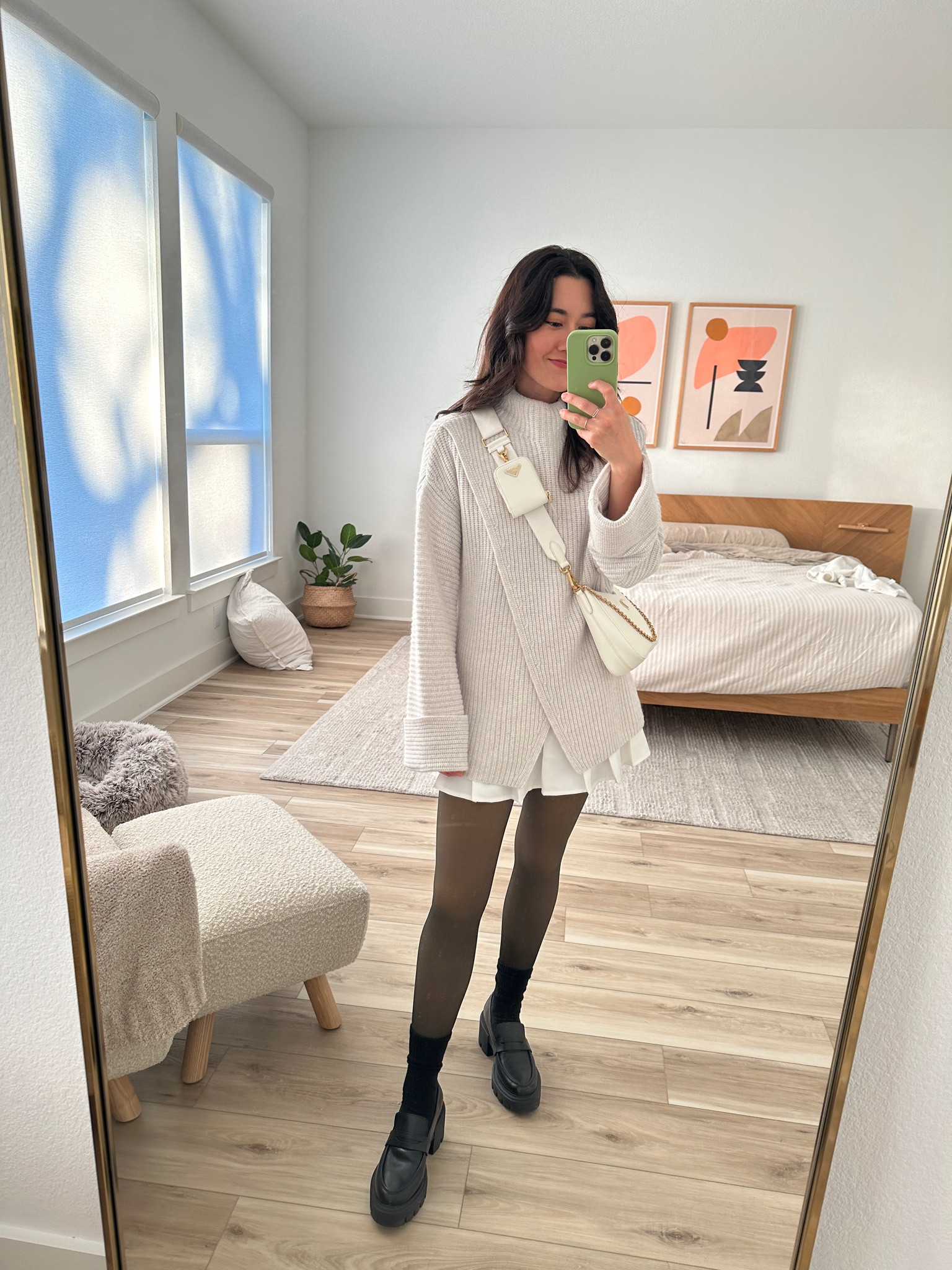 POV: you got the viral TikTok leggings that are *fleece-lined* but look like skin underneath and you’re SO WARM and cute for your date night! 
