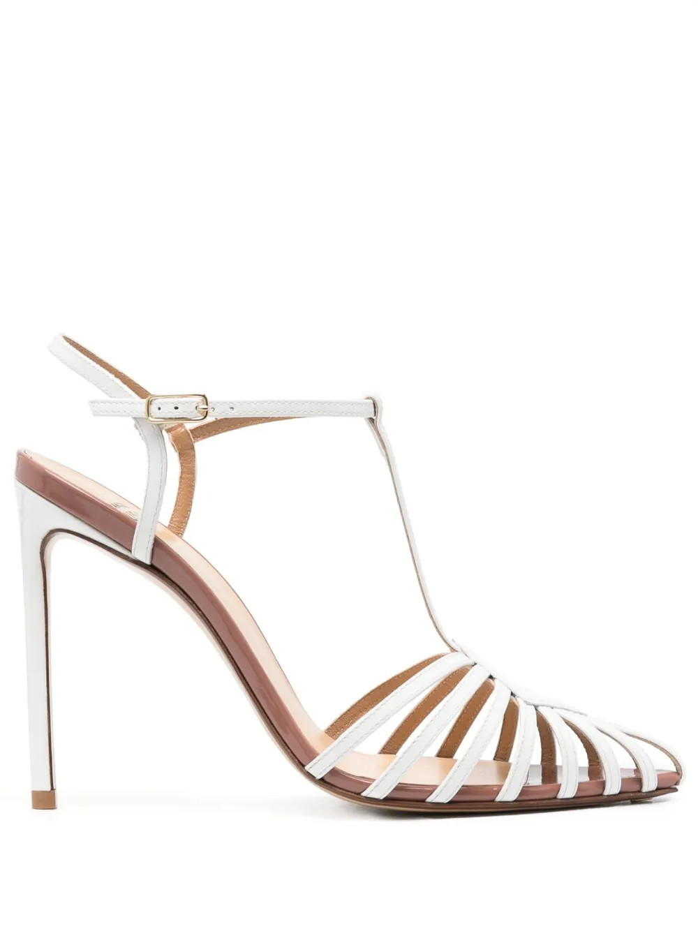 Francesco Russo 115mm strappy pointed-toe sandals - White | Farfetch Global