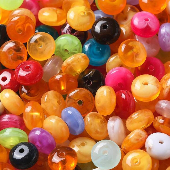 50Pcs Glass Beads Flat Beads Spacer Beads DIY Bracelet Necklace For Jewelry Making Supplies | SHEIN
