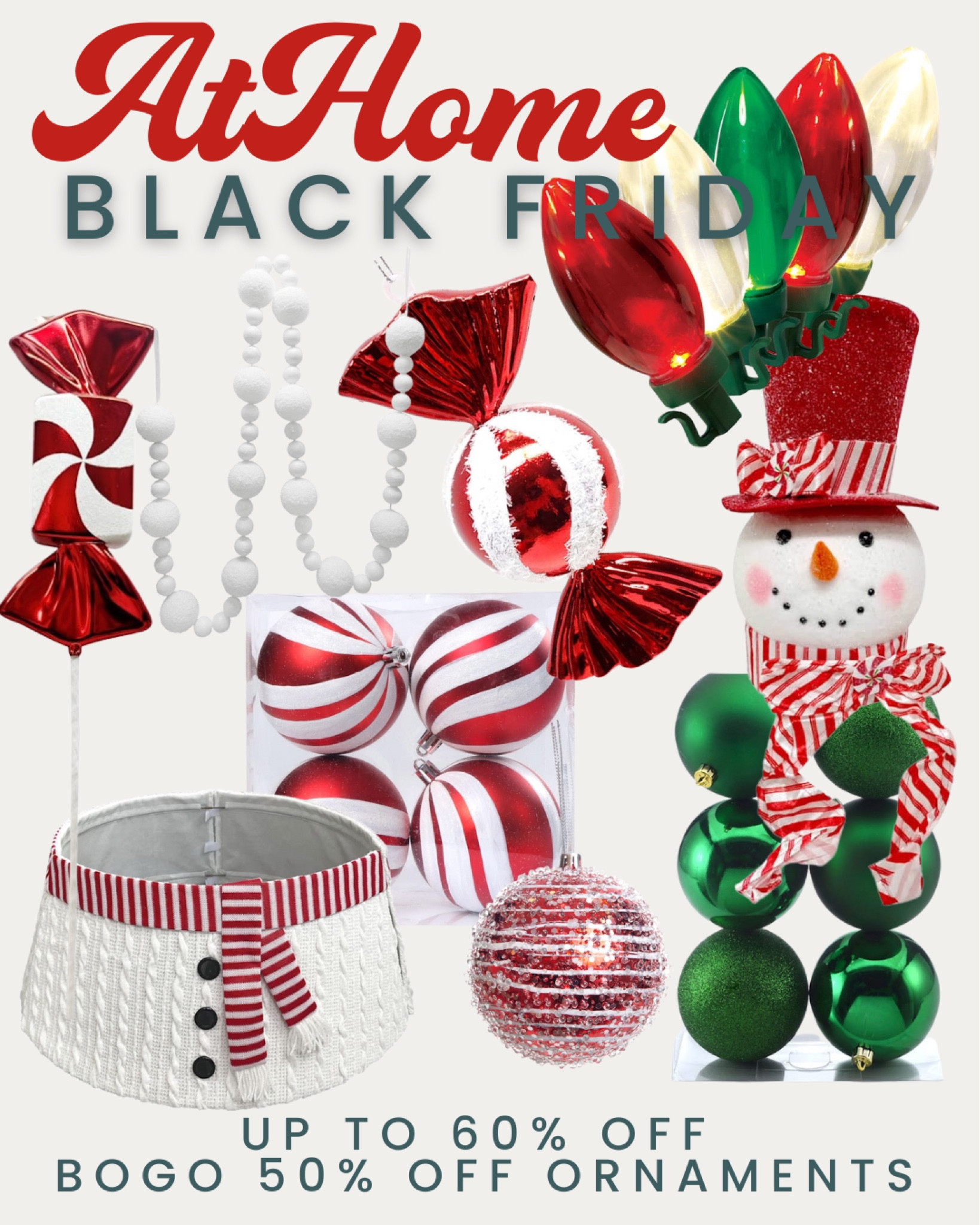 Tons of Christmas deals happening at AtHome in stores and online! 
Up to 60% off and BOGO 50% off all ornaments, pillows and stockings! 

50% off - 11.5' Santa Inflatables
25% off - ALL Flannel Sheet Sets
60% off - 400 Light Douglas Fir Christmas Tree
60% Off – 17" x 27" Christmas Doormats
50% off - Flocked Christmas Greenery (2 wreath styles, 2 garland styles) 

@athome #athomepartner 

#LTKhome #LTKCyberWeek #LTKHoliday