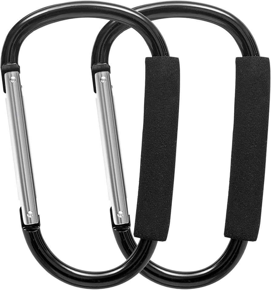 Baby Stroller Hooks for Hanging Diaper Bags, 7" Large Stroller Clip, 2 Pack Stroller Hooks for Ha... | Amazon (US)