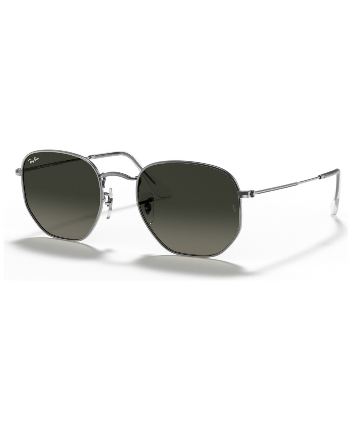 Ray-Ban Unisex Sunglasses, RB3548N Hexagonal Flat Lenses - GUNMETAL/GREY GRADIENT DARK GREY | Macy's
