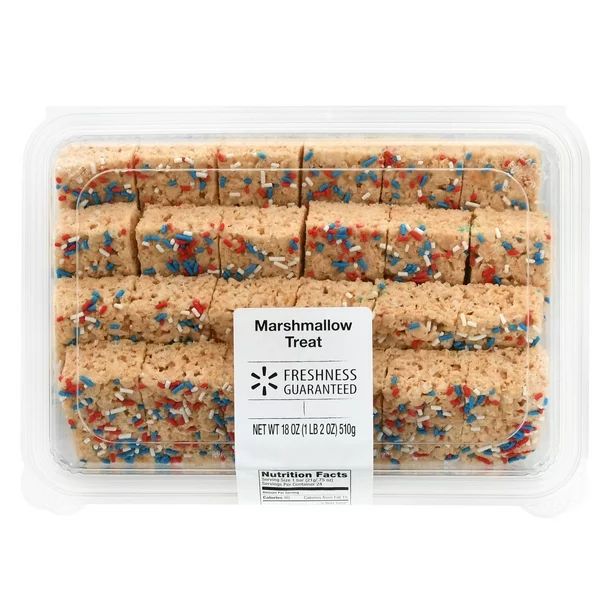 Freshness Guaranteed Marshmallow Treats with Red White and Blue Sprinkles, 18 oz, 24 Count | Walmart (US)