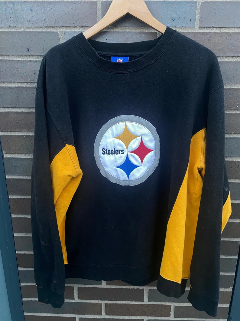 Vintage 90s Pittsburgh Steelers Embroidered Crewneck Sweatshirt / Vintage Pullover / Vintage NFL ... | Etsy (US)