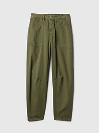 Mid Rise Twill Barrel Pants | Gap (US)