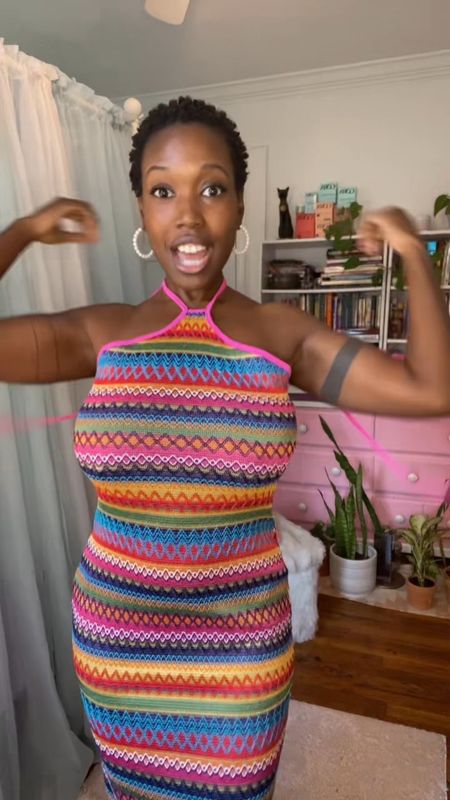 Ooh baby I love my new dress from Zaful! This colorful knit dress is so soft and thick perfect for a daytime Fall brunch look.

#LTKstyletip #LTKVideo #LTKfindsunder50