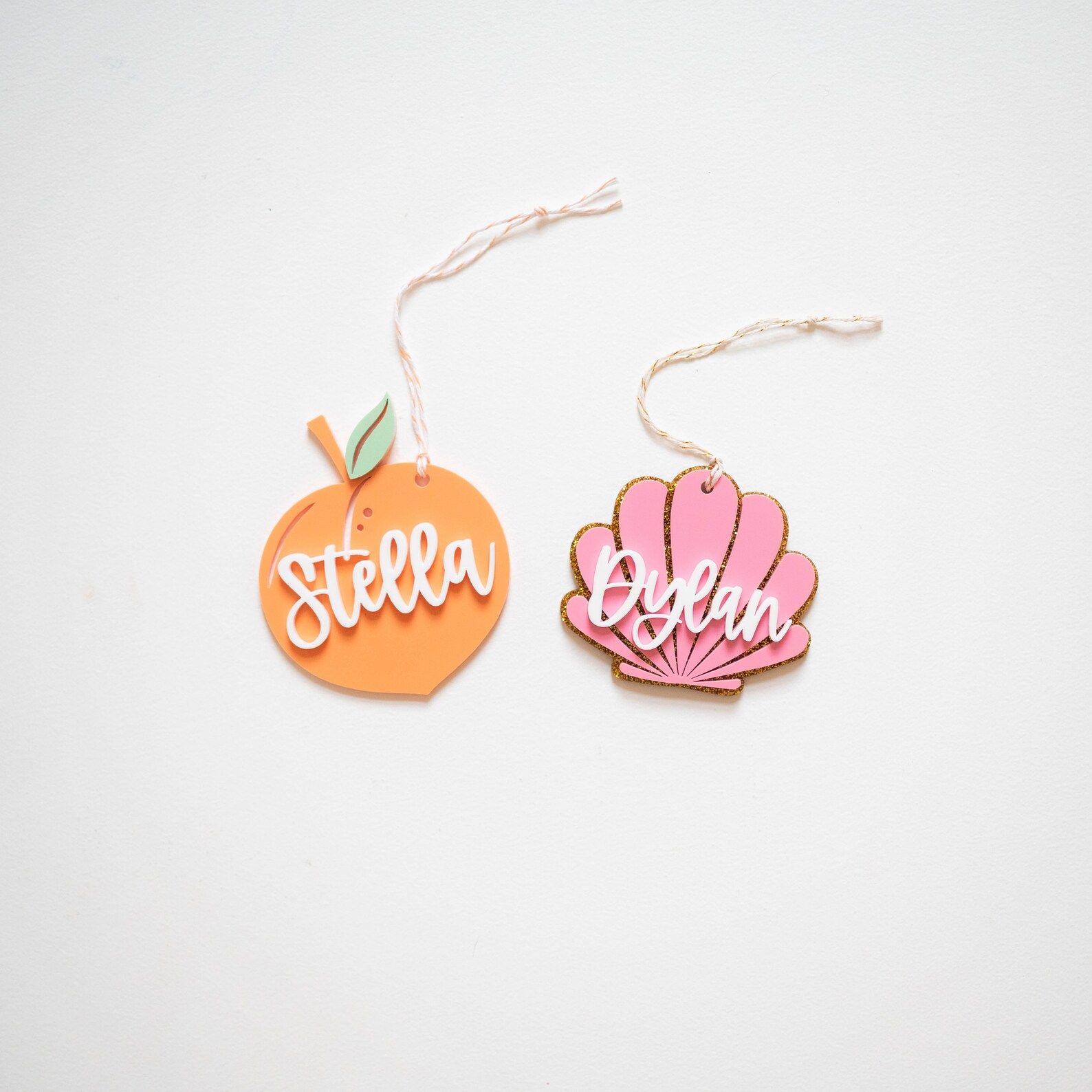 Custom Acrylic Gift Tag Peach 1st Birthday Party Kids Hang - Etsy | Etsy (US)