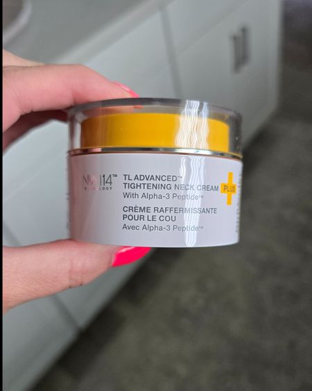 I can't tell you how excited I am to try this Strivectin neck tightening cream with Alpha 3 Peptides, I will report back after I've used it a couple weeks. Neck cream, strivectin neck tightening cream, skin care, skin care over 40, beauty over 40, beauty 

#LTKBeauty #LTKFindsUnder100 #LTKOver40