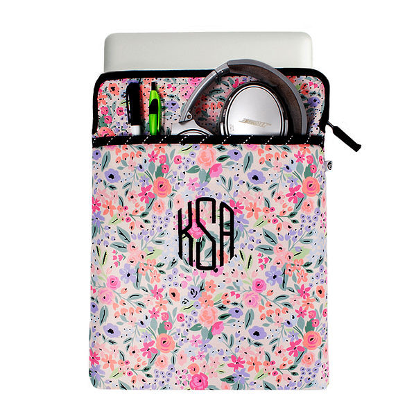 Monogrammed Neoprene Laptop Case | Marleylilly