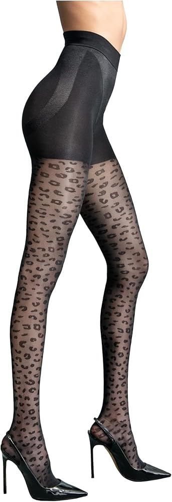 L'eggs Women's 360 Degree Contour Shaping Tights for Sculpted Style and Comfort, Black Leopard Pr... | Amazon (US)