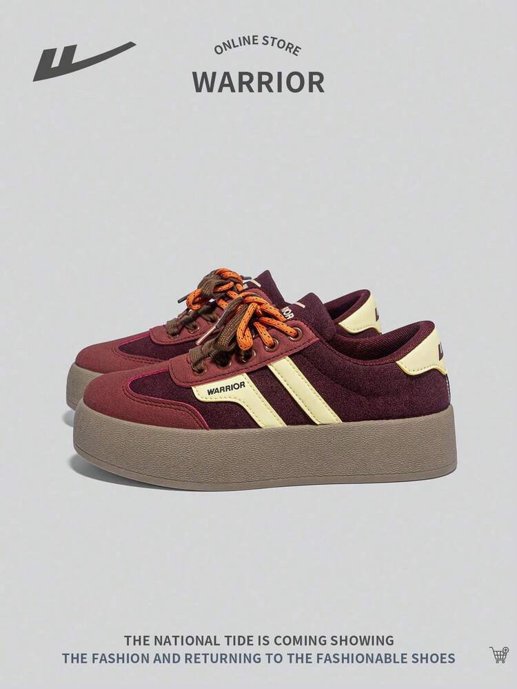 Women's Lace-Up Platform Sneakers, Thick Soles, Personalized Niche Fashion, Versatile, Lightweight, Anti-Slip Outdoor Low-Top Casual Shoes | SHEIN