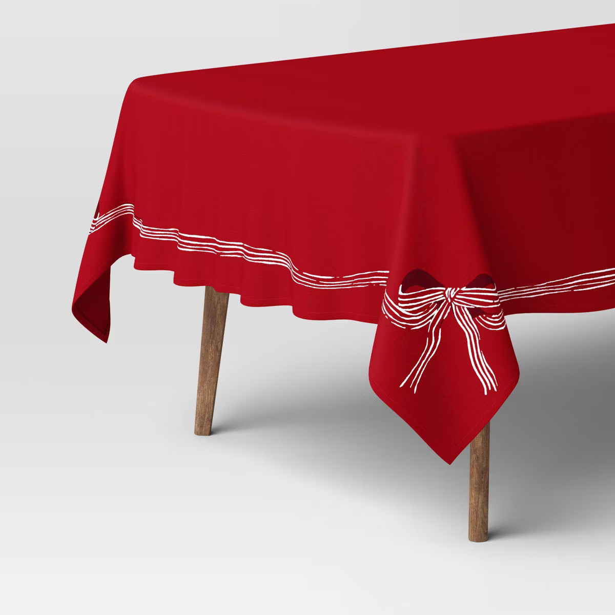 84"x60" Red Ribbon Tablecloth - Threshold™ | Target