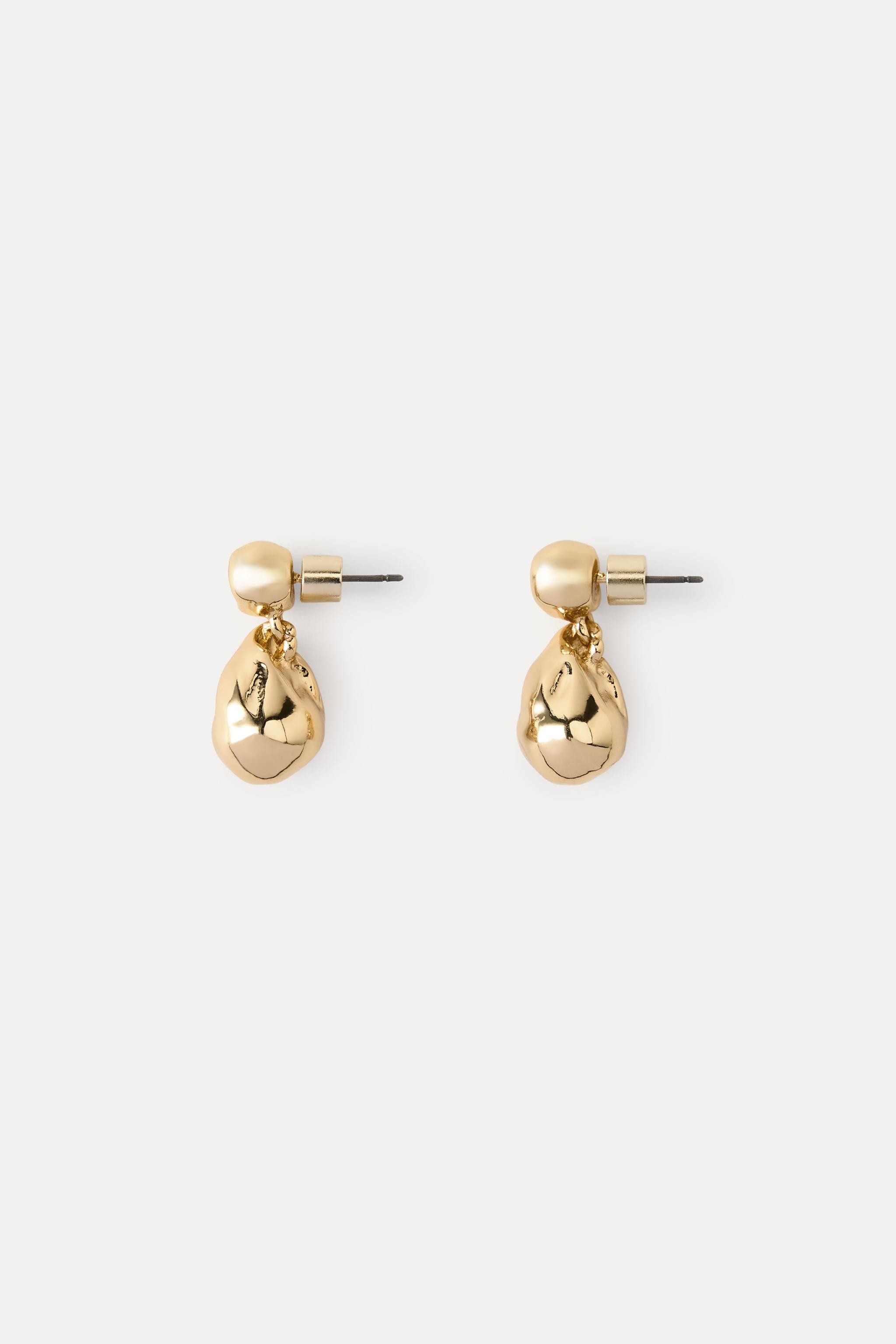IRREGULAR DOUBLE SPHERE EARRINGS | Zara US