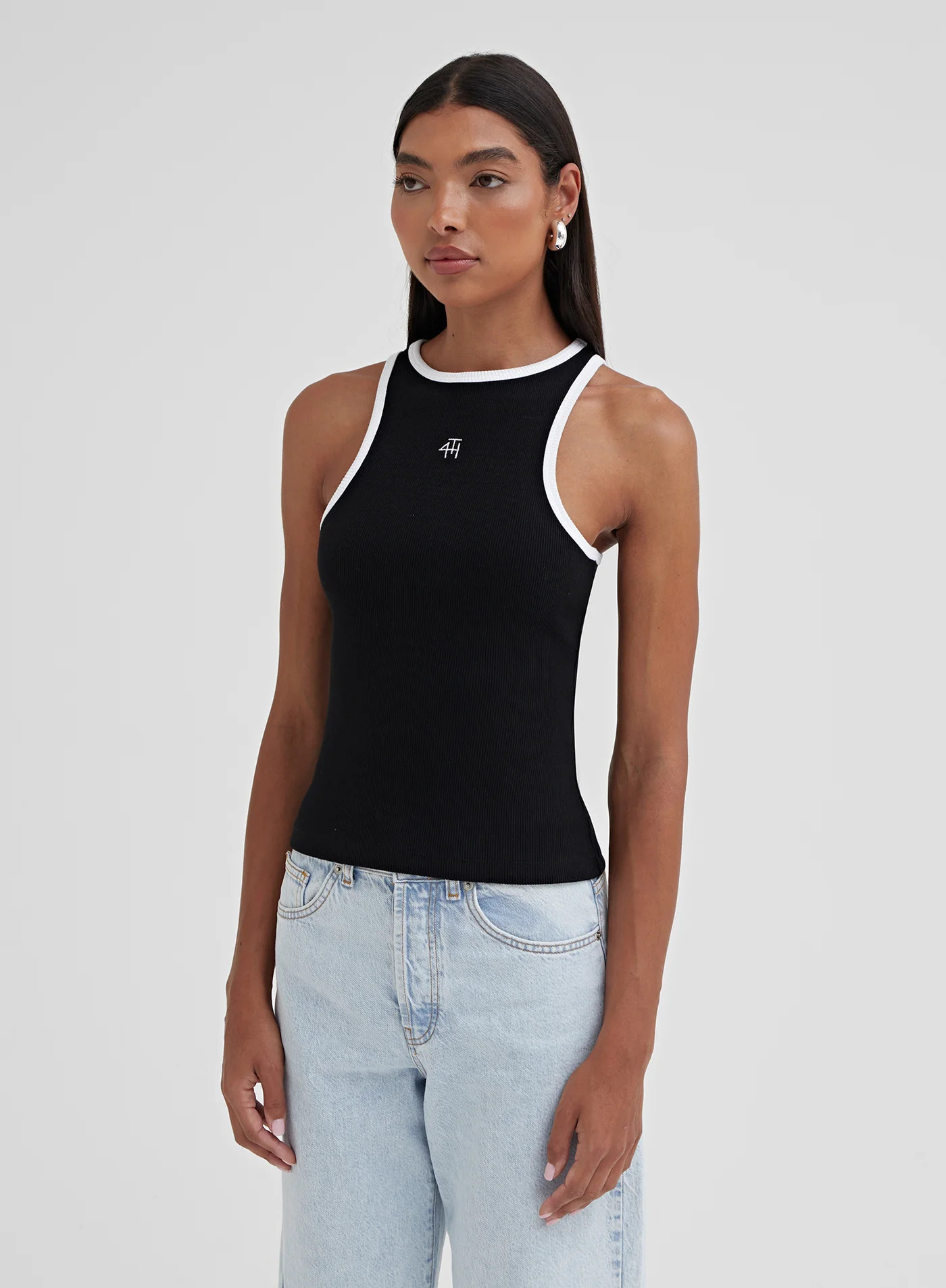 Black 4th Branded Racer Vest Top - Everyday | 4th & Reckless