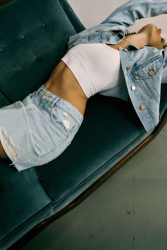 High Rise Denim Skirt | Garage Clothing