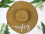 Wifey Hat, Just Married Honeymoon Beach Floppy Hat, Bride Beach hat, Beach Hat, Honeymoon Hat, Flopp | Amazon (US)