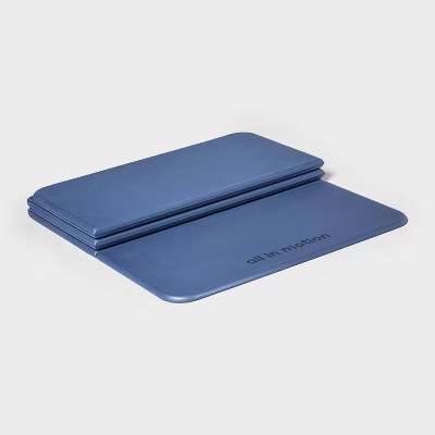 Foldable Stacked Yoga Mat Navy Blue(0.5mm) - All In Motion™ | Target