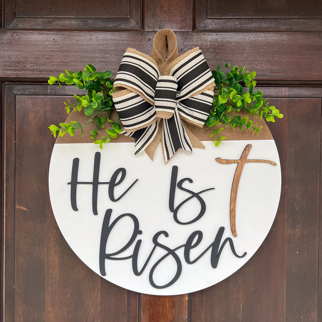 Easter Door Hanger Happy Easter Wreath Easter Front Door Wreath Spring Door Hanger - Etsy | Etsy (US)