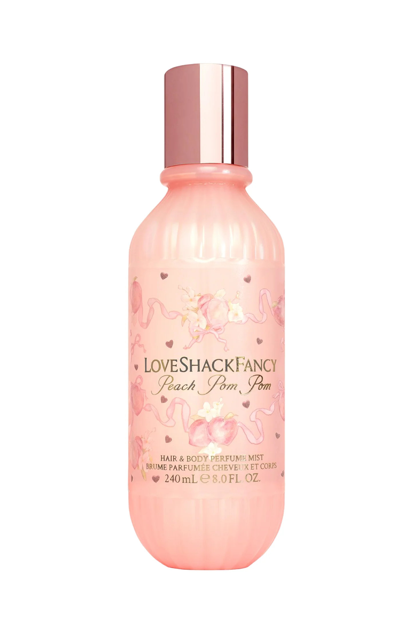 Peach Pom Pom Hair & Body Perfume Mist with Candied Peach and Crystallized Sugar | LoveShackFancy