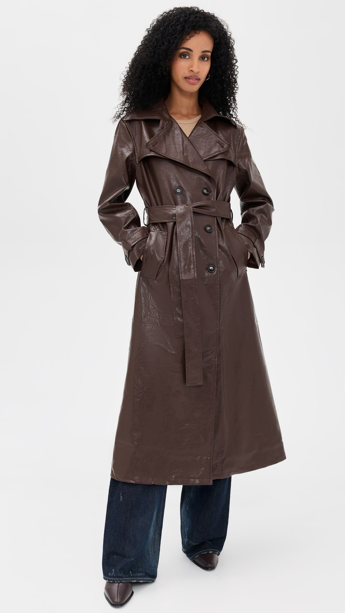 Hutson Faux Leather Trench Coat | Shopbop