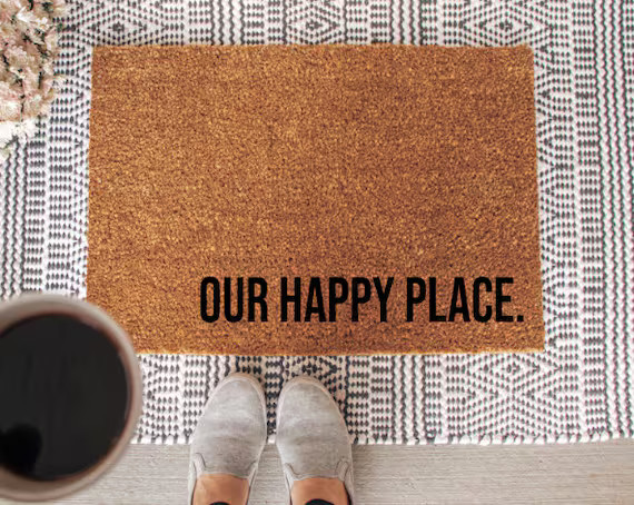 Our Happy Place Doormat Welcome Mat Outdoor Doormat | Etsy | Etsy (US)