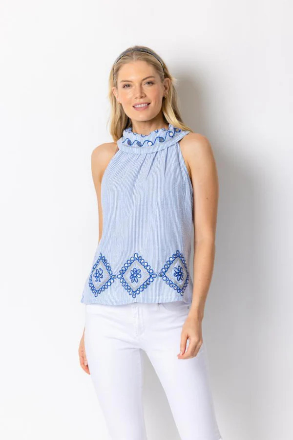 Embellished Cowl Neck Top | Sail to Sable