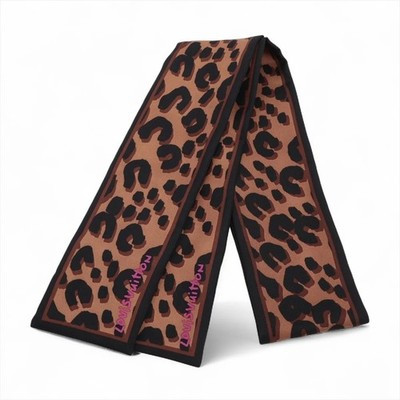 Louis Vuitton Stephen Sprouse Brown Leopard Print Silk Bandeau Scarf | eBay US
