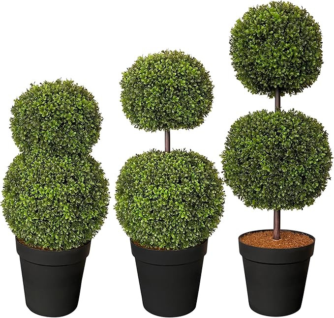 Haute Decor Premium Adjustable 2.5-4 Foot Tall Artificial Topiary Tree - Includes 1 Adjustable To... | Amazon (US)