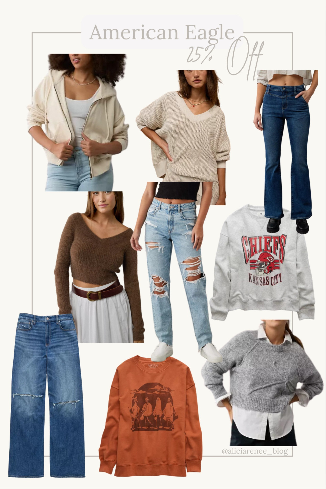 What’s better than scoring 25% off sweaters and jeans for fall? Scoring an extra 20% off with the LTK Sale!
With fall temperatures on the way, now’s a good time to snag those new jeans for this year or stock up on all those cozy sweaters. (Especially AEs adorable Halloween sweatshirts!)

#LTKFindsUnder50 #LTKFallSale #LTKSaleAlert