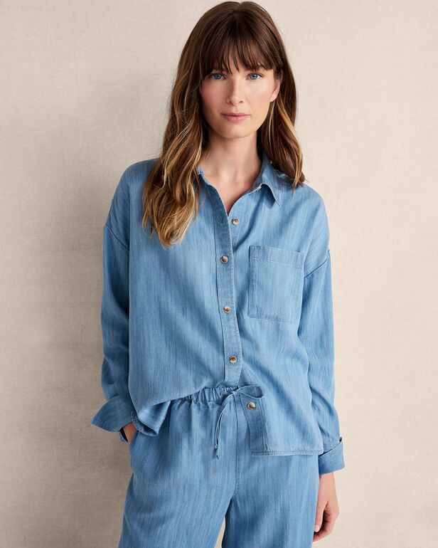 Chambray Button-Up Shirt | Haven Well Within