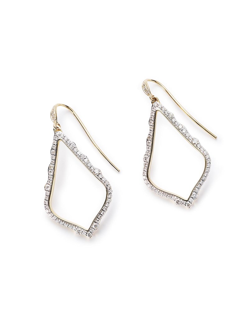 Sophia Drop Earrings Pave Diamond and 14k Gold | Kendra Scott | Kendra Scott