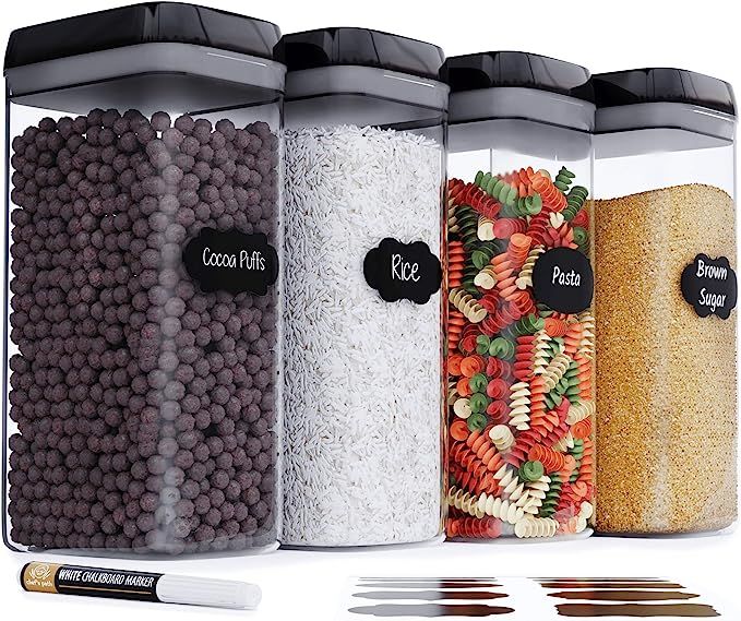 Airtight Extra Large Food Storage Container - Set of 4, All Same Size - Kitchen & Pantry Organizatio | Amazon (US)