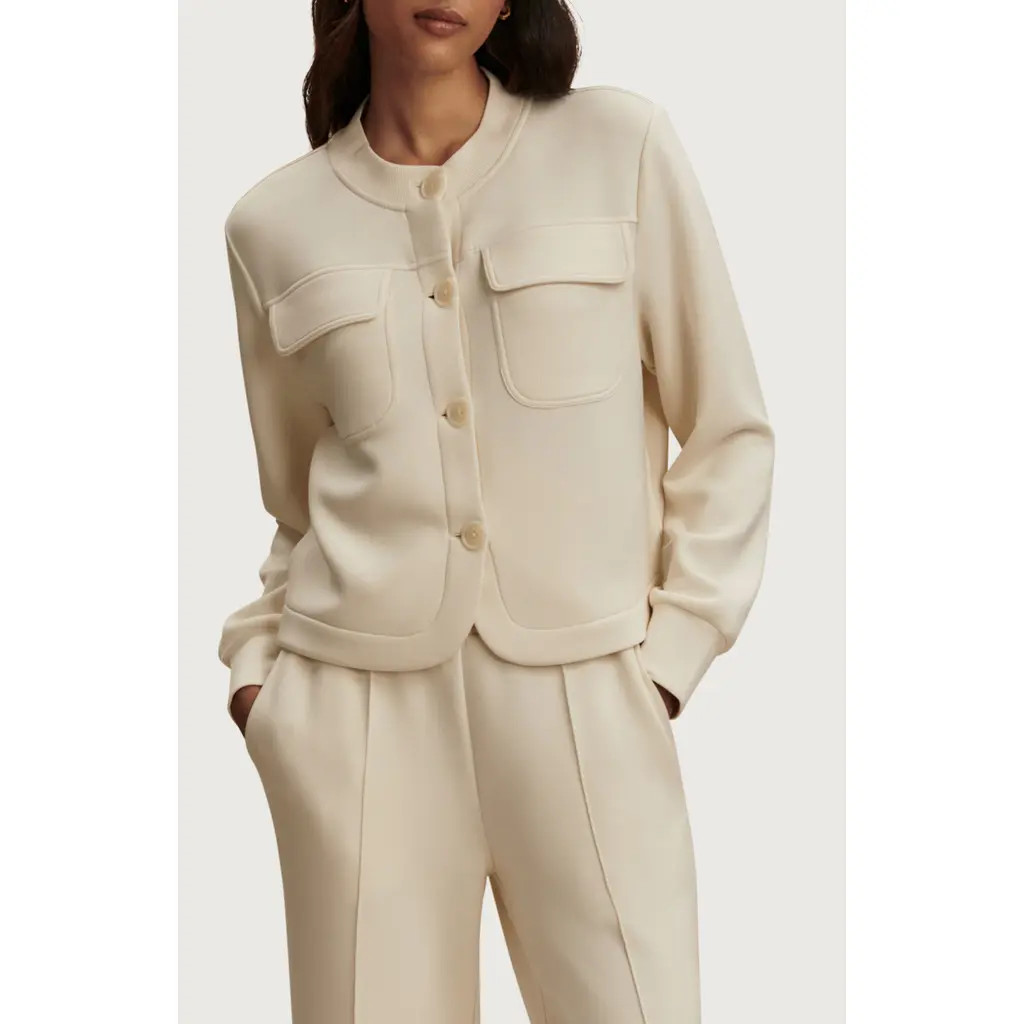 Varley Hartwell Button Front Sweater in Pristine at Nordstrom, Size Large | Nordstrom