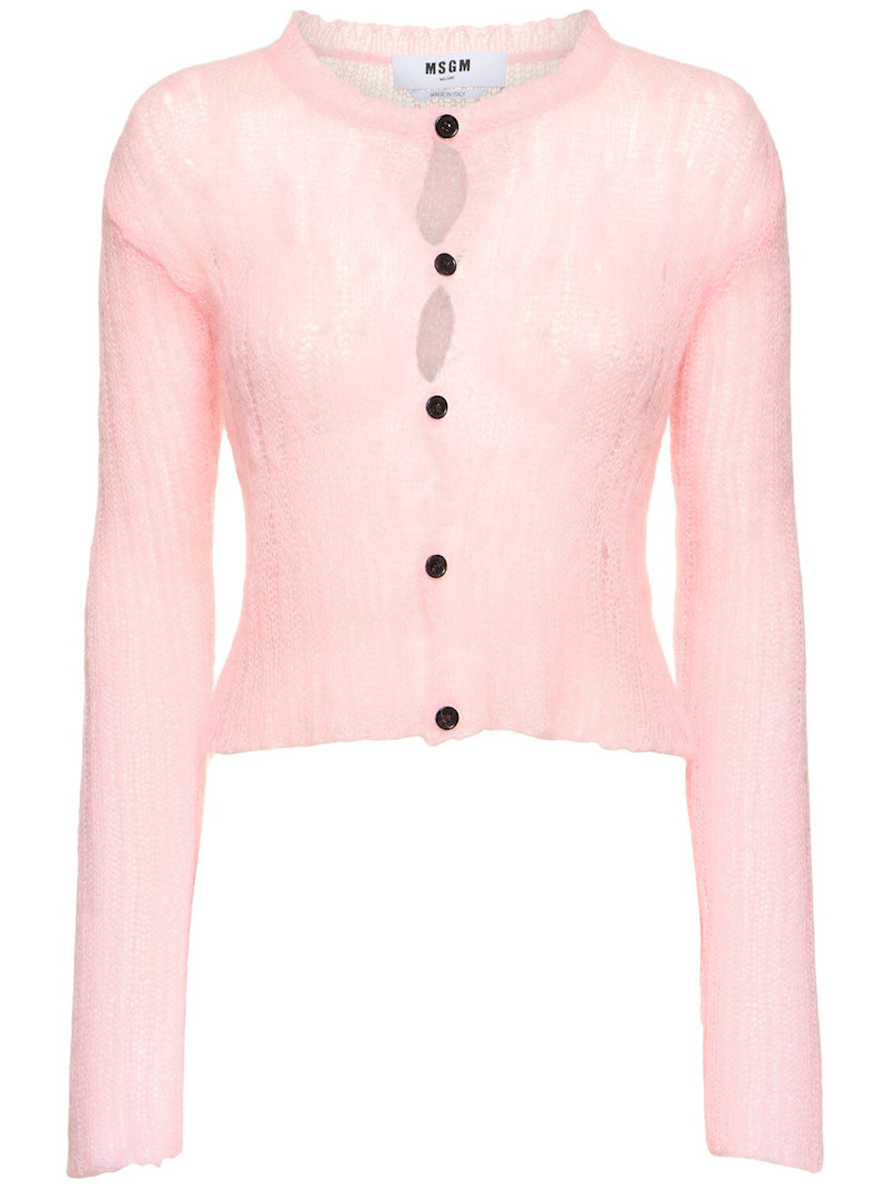 Open work crop cardigan | Luisaviaroma