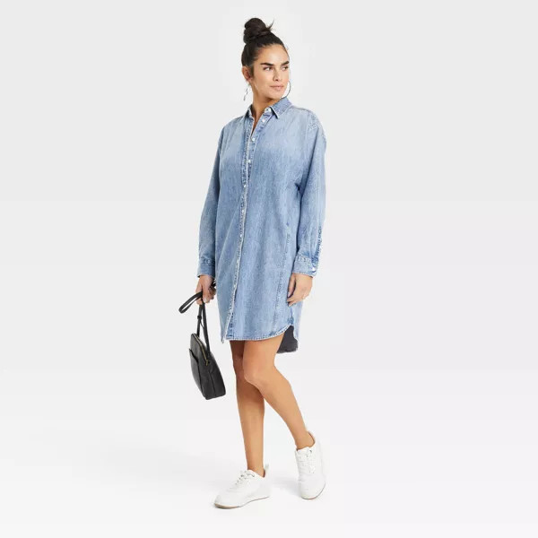 Women's Long Sleeve Mini Shirtdress - Universal Thread™ | Target
