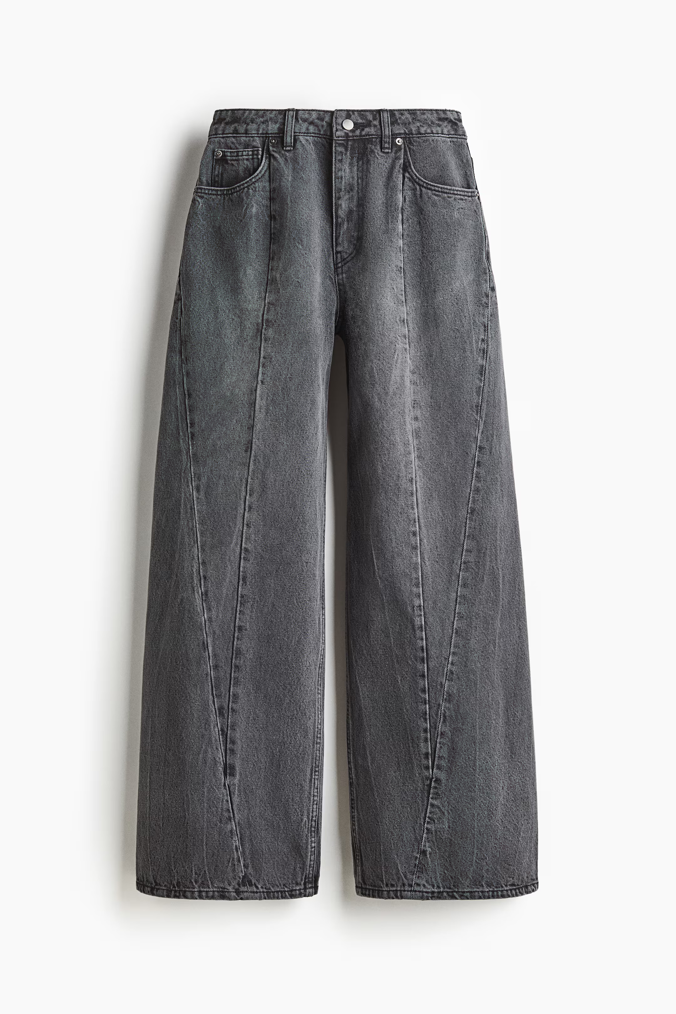 Seam-detail jeans - Dark grey - Ladies | H&M GB | H&M (UK, MY, IN, SG, PH, TW, HK)