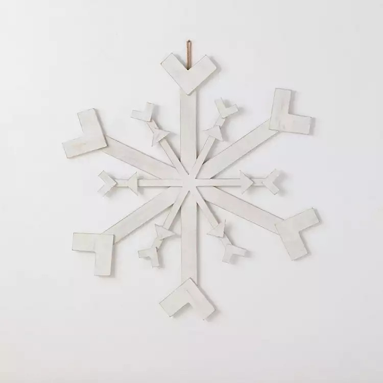 New!Wooden Snowflake Ornament Plaque | Kirkland's Home