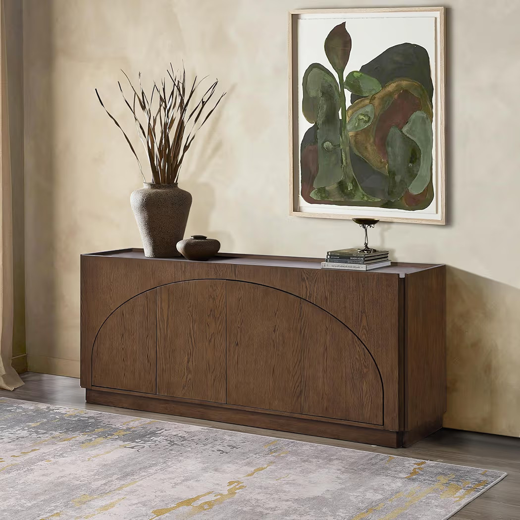 Meridian Furniture 77054Brown Everson Collection Mid-Century Modern Sideboard/Buffet with Rich Br... | Amazon (US)