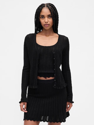 100% Cotton Pointelle Cardigan | Gap (US)