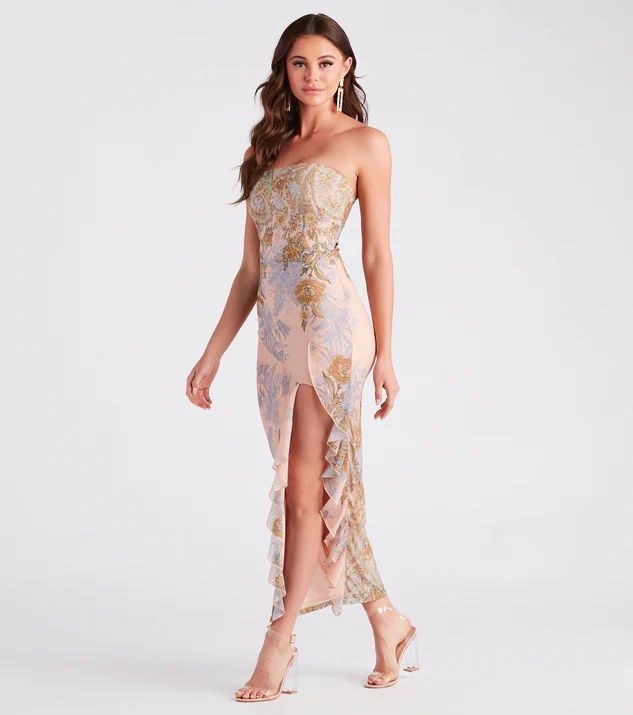 Effortlessly Ethereal Floral Mesh Maxi Dress | Windsor Stores