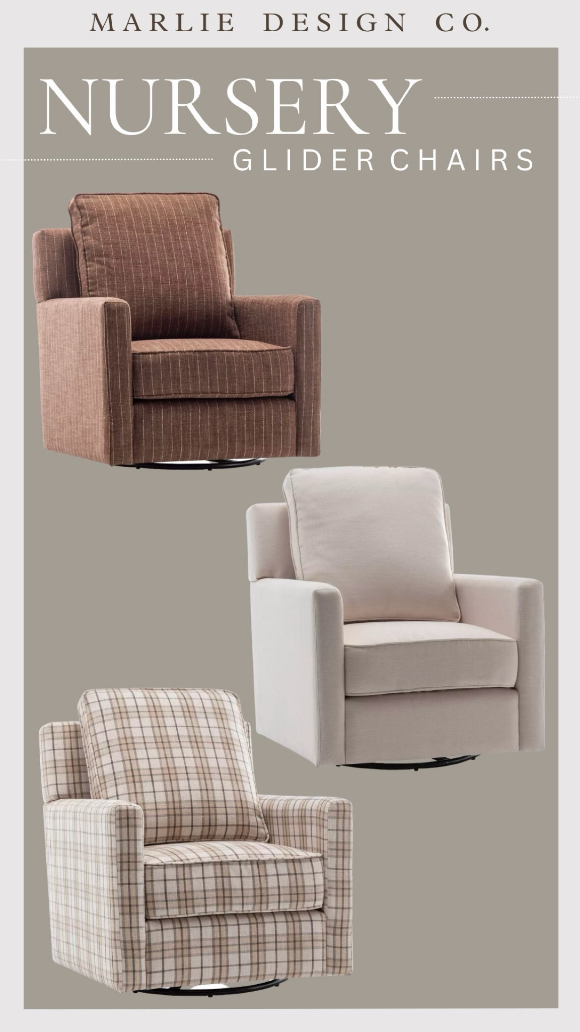 Swivel Glider Club Chair Light curated on LTK