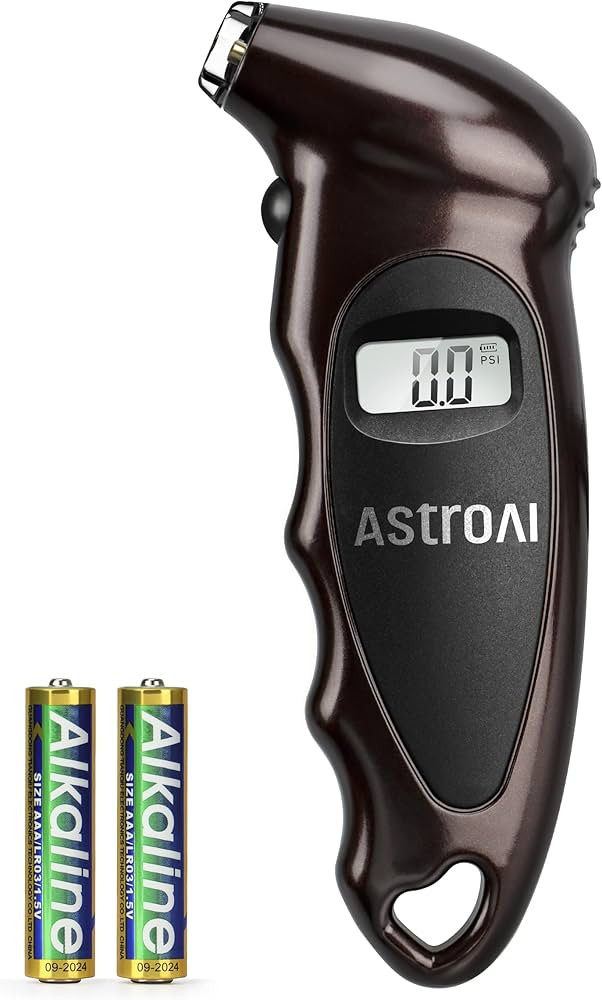 AstroAI Digital Tire Pressure Gauge with Replaceable AAA Battery, 150 PSI 4 Settings Stocking Stu... | Amazon (US)