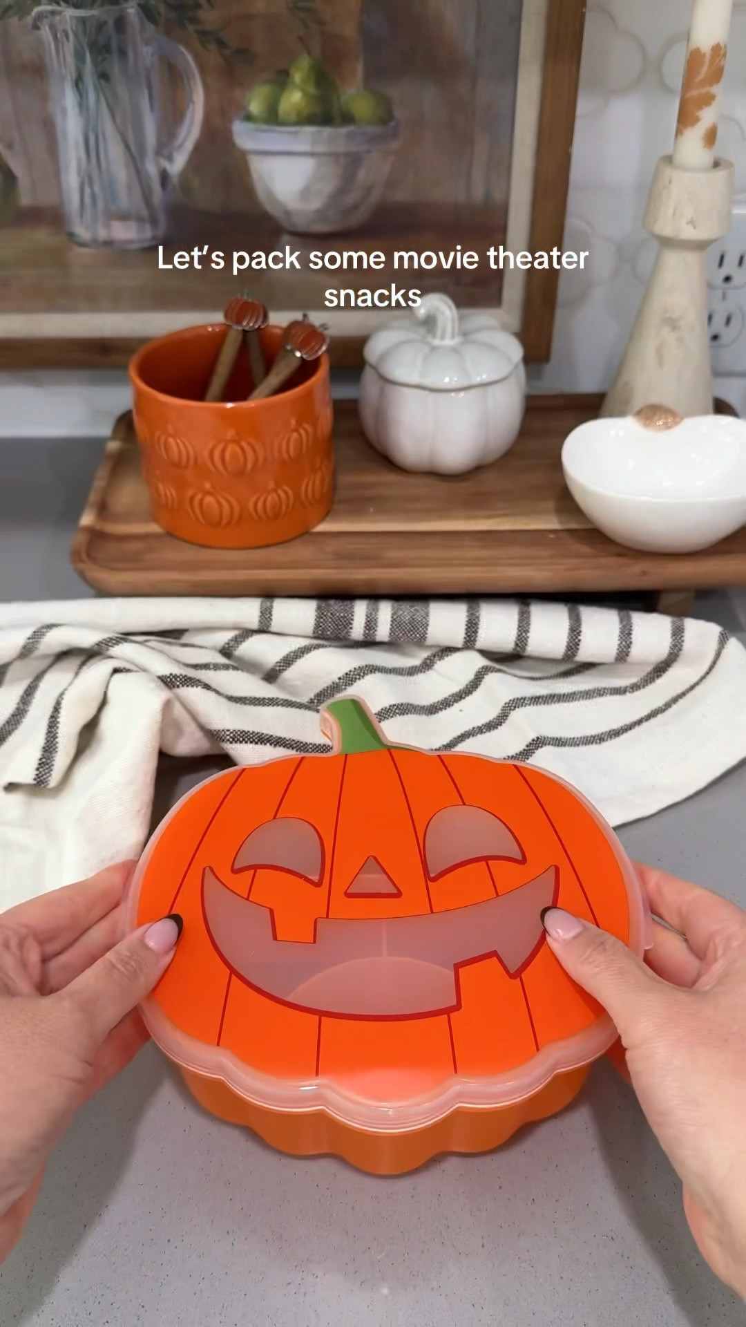 How cute is this mini pumpkin snack container?! 🎃

#LTKSeasonal