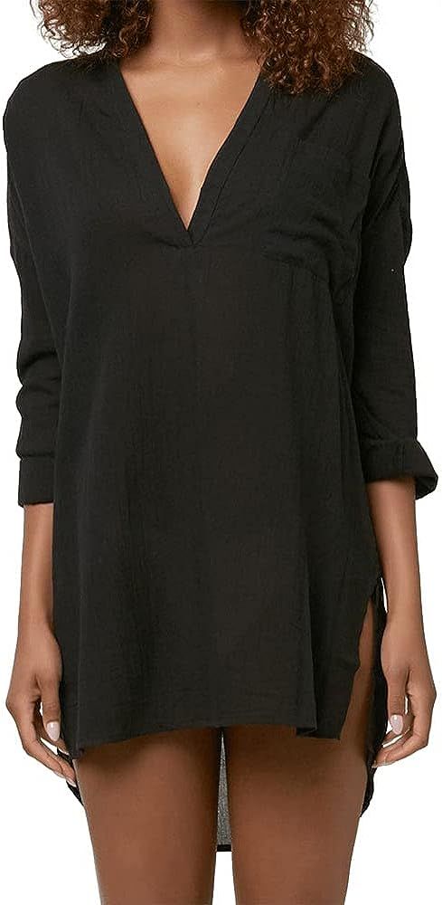 O'NEILL Women's V-Neck Short Length Long Sleeve Woven Dress | Amazon (US)