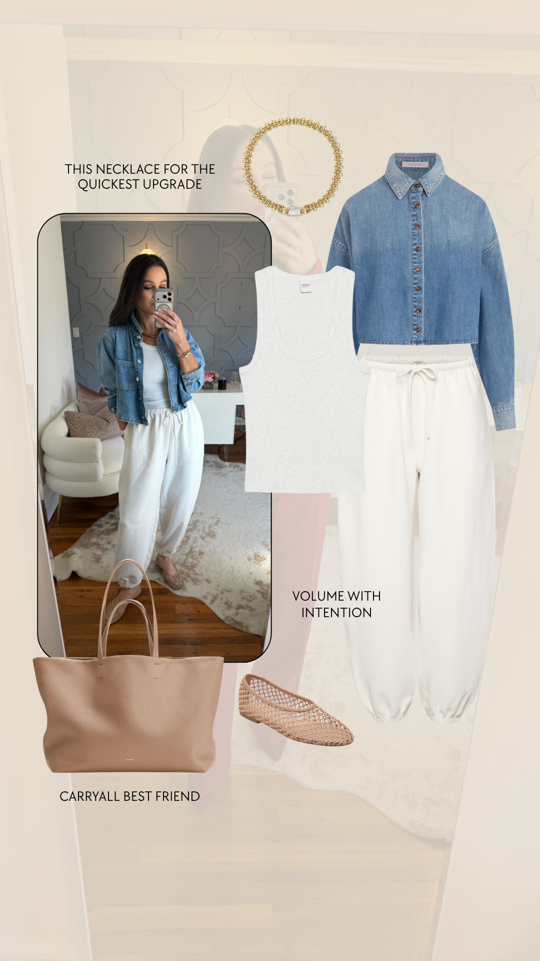 Spring to summer elevated outfit!

Balloon pants, white outfit, denim, everyday style 

 #LTKgrwm #LTKootd #LTKOver40